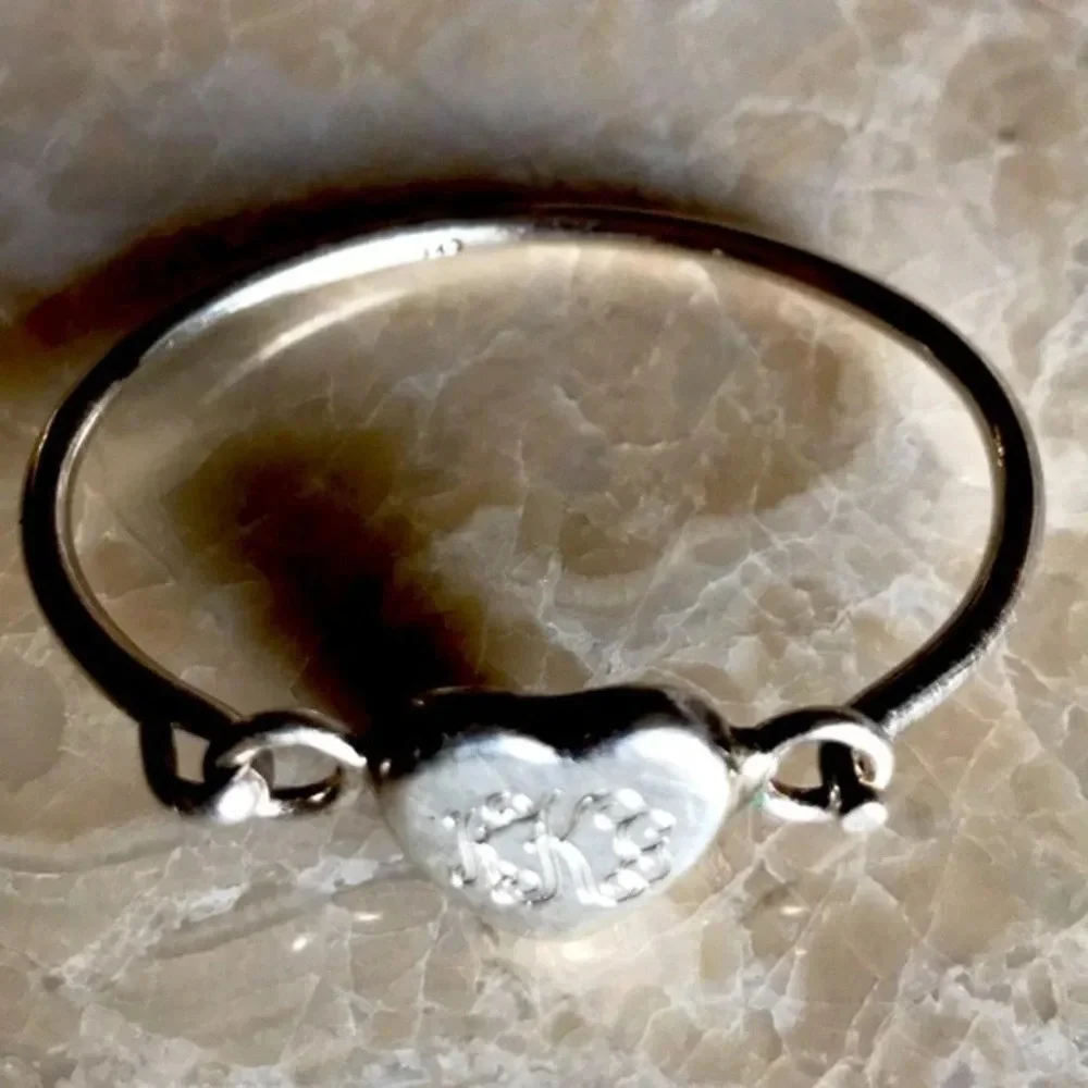Elegant 925 Sterling silver heart bracelet